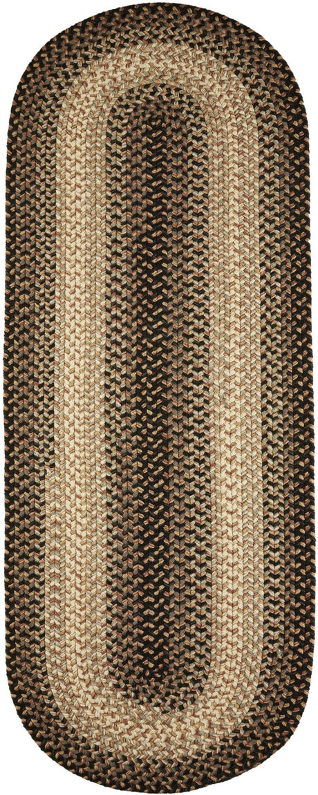 Rhody Rug Easy Living EL83 Charcoal Braided Rug - Runner