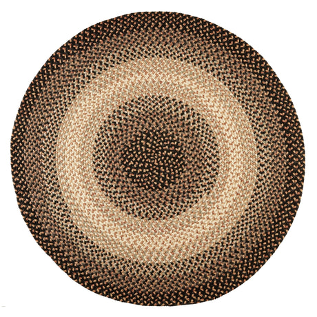 Rhody Rug Easy Living EL83 Charcoal Braided Rug - Round