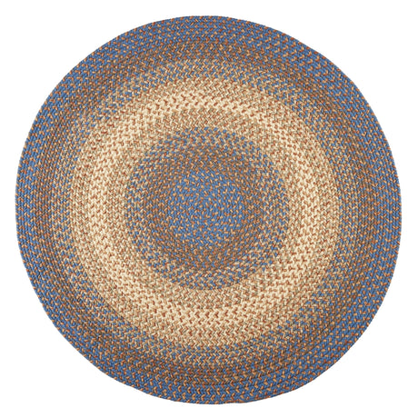 Rhody Rug Easy Living EL93 Blue Lake Braided Rug - Round