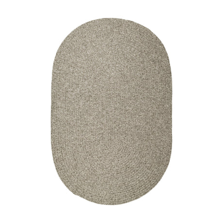 Rhody Rug Elegance EG32 Warm Gray Braided Rug - Oval