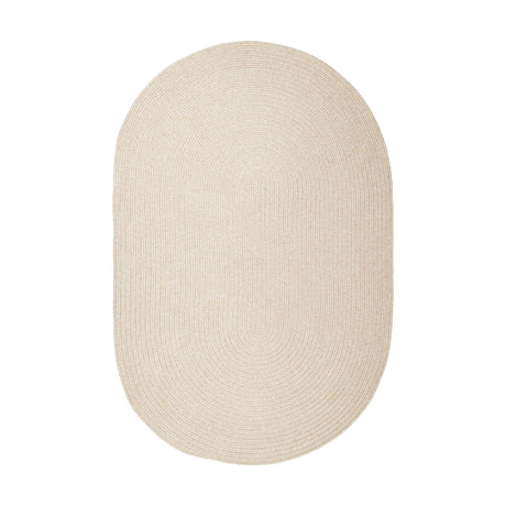 Rhody Rug Elegance EG52 Pale Sand Braided Rug - Oval