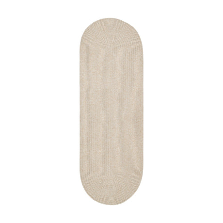 Rhody Rug Elegance EG52 Pale Sand Braided Rug - Runner