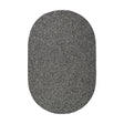 Rhody Rug Elegance EG82 Frosty Black Braided Rug - Oval