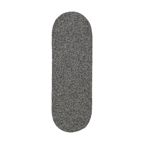 Rhody Rug Elegance EG82 Frosty Black Braided Rug - Runner