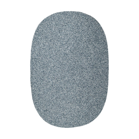 Rhody Rug Elegance EG92 Dusty Blue Braided Rug - Oval