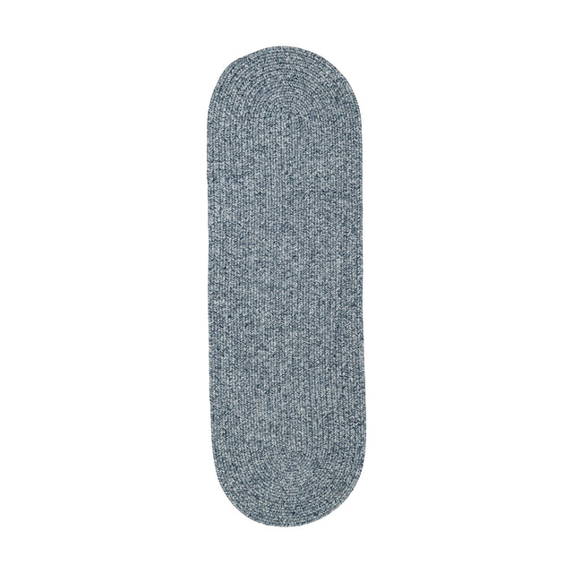 Rhody Rug Elegance EG92 Dusty Blue Braided Rug - Runner