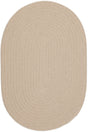 Rhody Rug Happy Braids HB03 Solid SandBeige Braided Rug - Oval