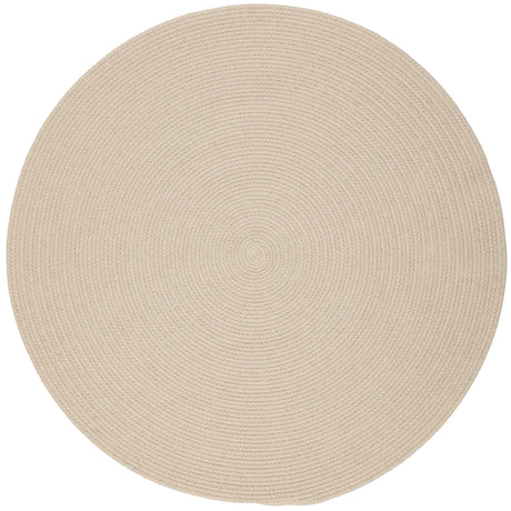 Rhody Rug Happy Braids HB03 Solid SandBeige Braided Rug - Round