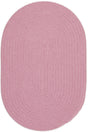 Rhody Rug Happy Braids HB08 Solid Pink Braided Rug - Oval