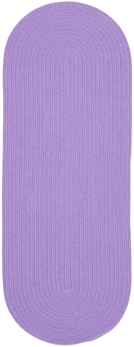 Rhody Rug Happy Braids HB15 Solid Violet Braided Rug - Runner