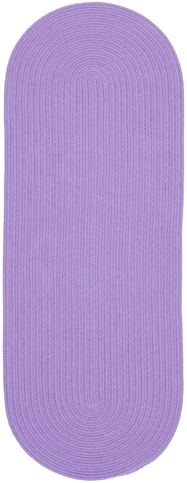 Rhody Rug Happy Braids HB15 Solid Violet Braided Rug - Runner