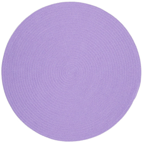 Rhody Rug Happy Braids HB15 Solid Violet Braided Rug - Round