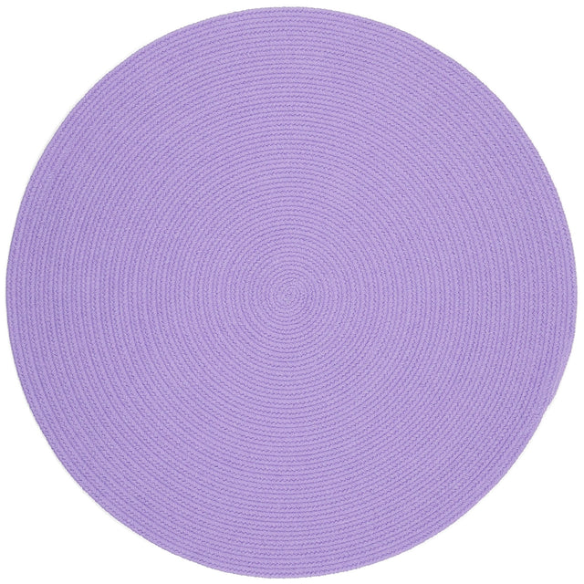 Rhody Rug Happy Braids HB15 Solid Violet Braided Rug - Round