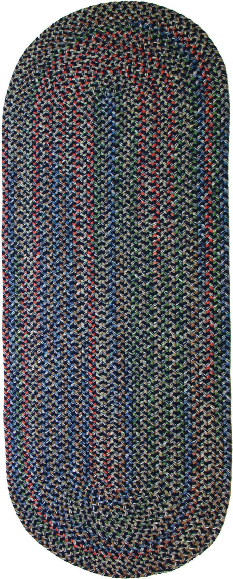 Rhody Rug Katie KA13 Navy Braided Rug - Runner