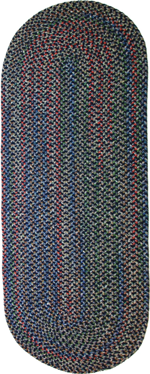 Rhody Rug Katie KA13 Navy Braided Rug - Runner