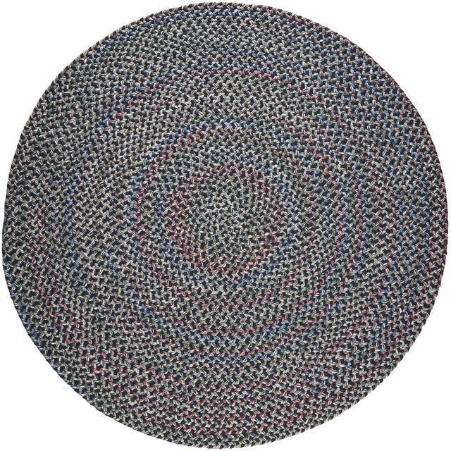 Rhody Rug Katie KA13 Navy Braided Rug - Round