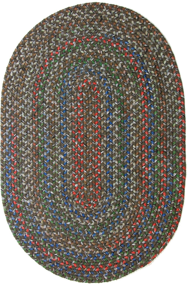 Rhody Rug Katie KA23 Dk Taupe Braided Rug - Oval
