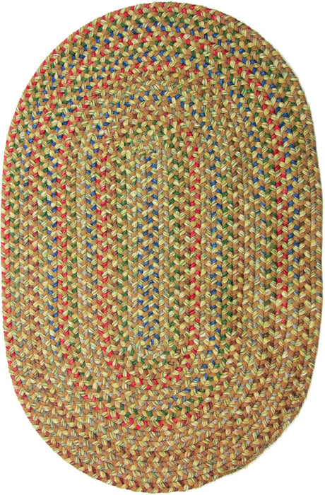 Rhody Rug Katie KA53 Camel Braided Rug - Oval