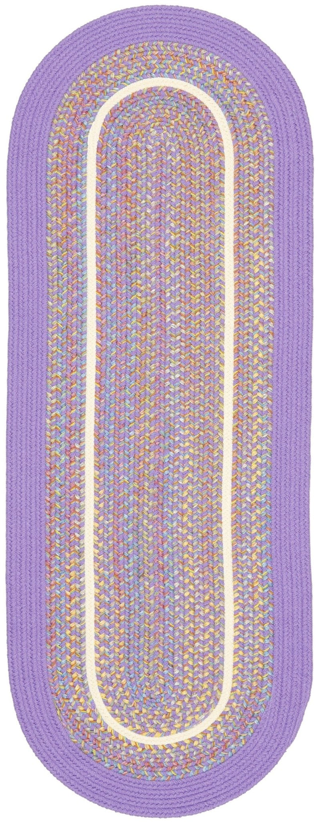 Rhody Rug Kids' Isle KI15 Violet Braided Rug - Runner