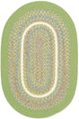 Rhody Rug Kids' Isle KI44 Lime Braided Rug - Oval