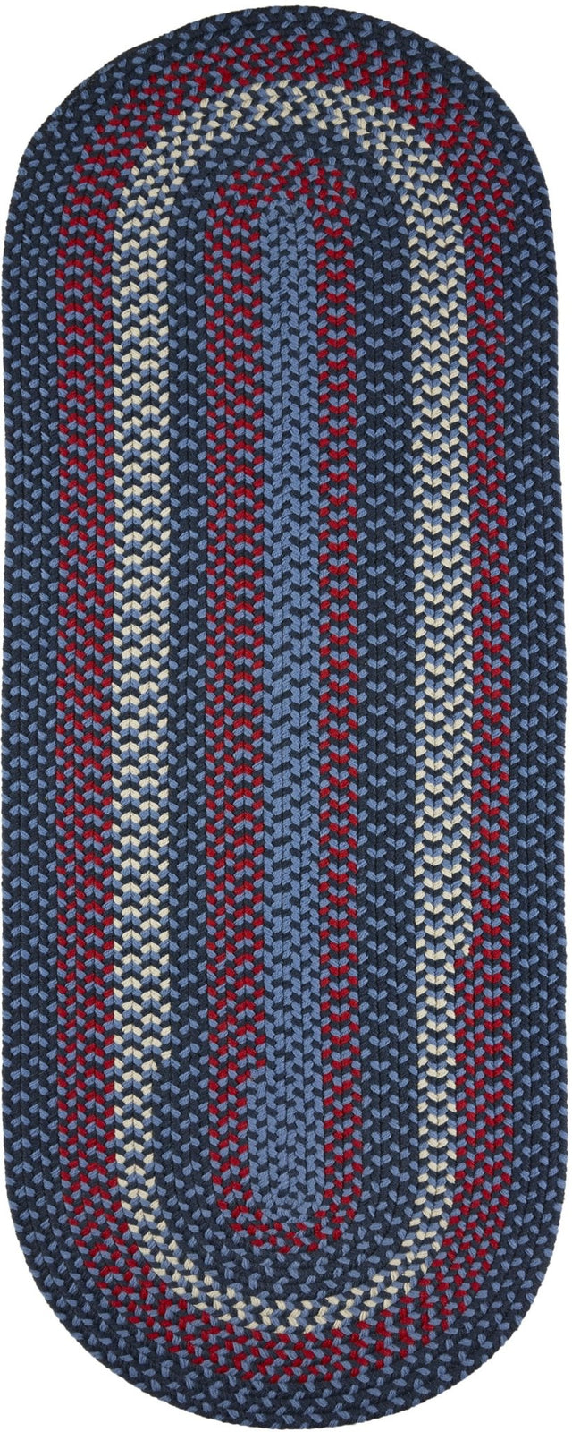 Rhody Rug Manhattan MA14 Evening Sky Braided Rug - Runner