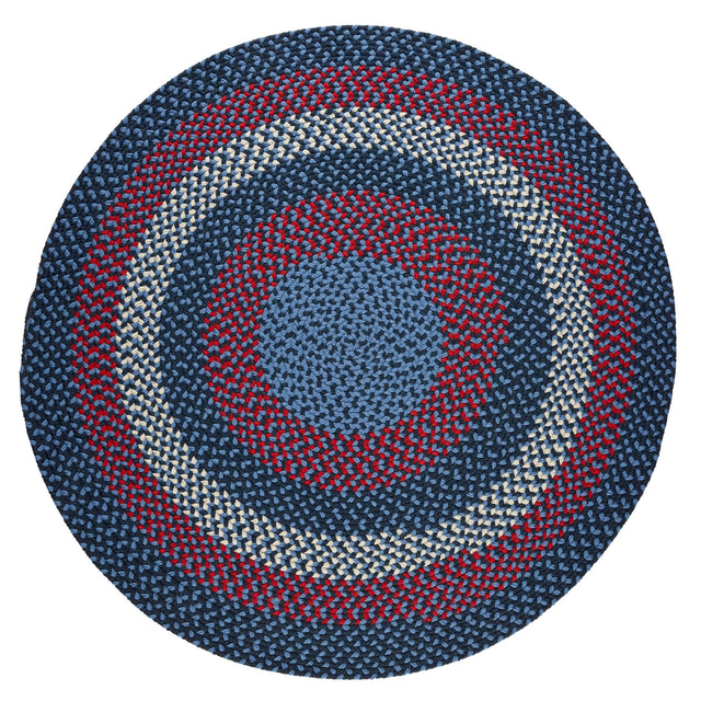 Rhody Rug Manhattan MA14 Evening Sky Braided Rug - Round