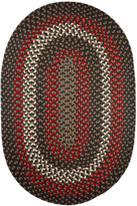 Rhody Rug Manhattan MA34 Velvet Braided Rug - Oval