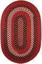Rhody Rug Manhattan MA44 Red Brick Braided Rug - Oval