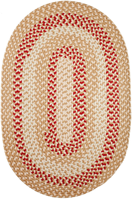 Rhody Rug Manhattan MA54 Natural Braided Rug - Oval