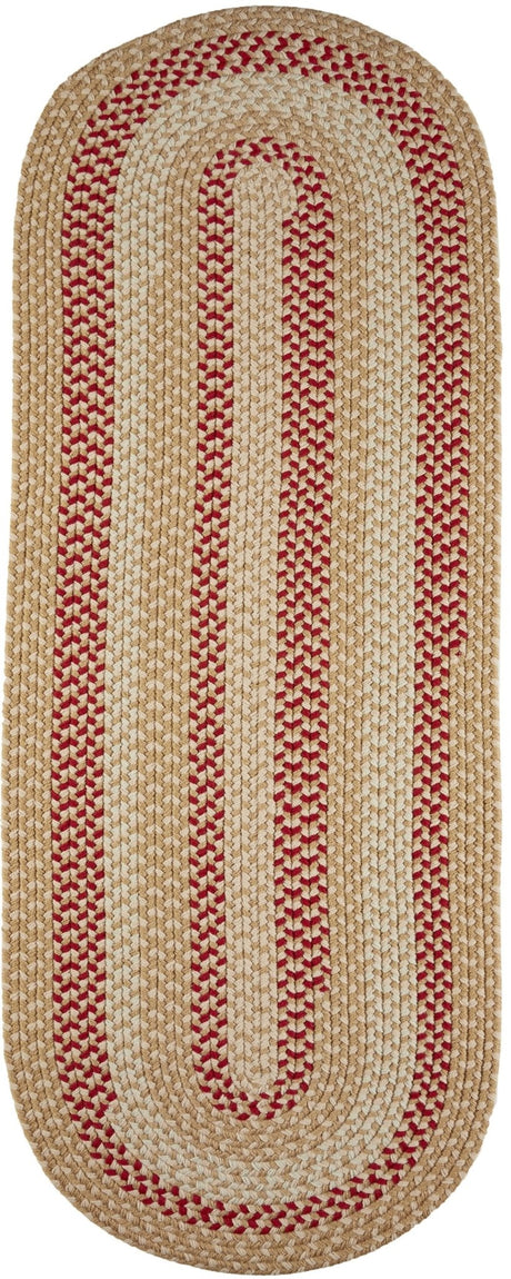 Rhody Rug Manhattan MA54 Natural Braided Rug - Runner
