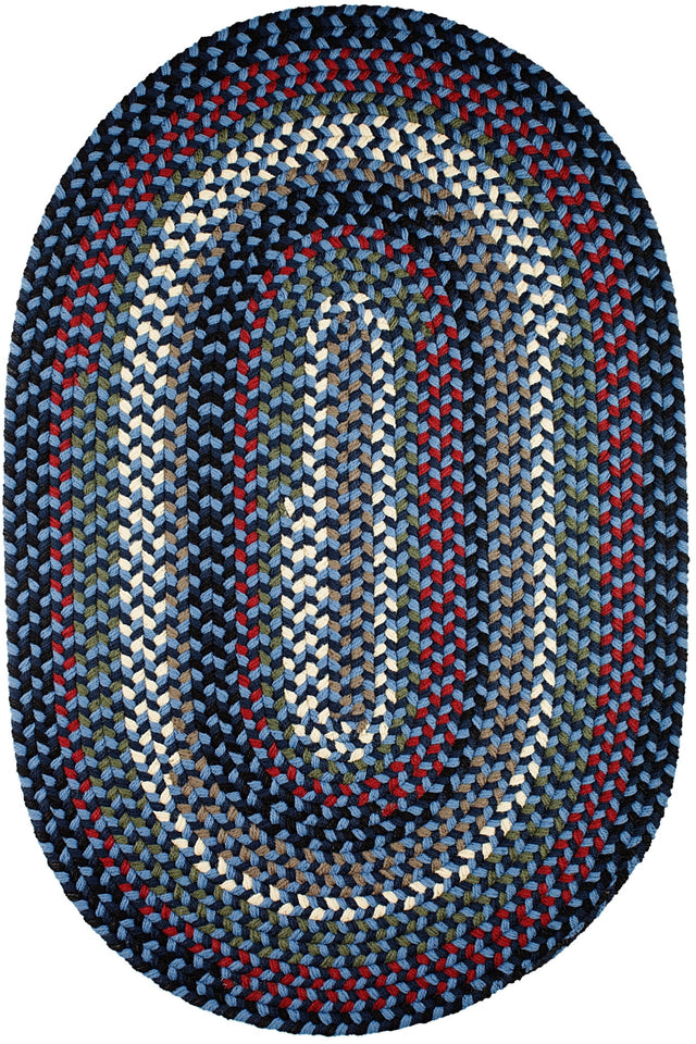 Rhody Rug Mayflower MF13 Old Glory Braided Rug - Oval