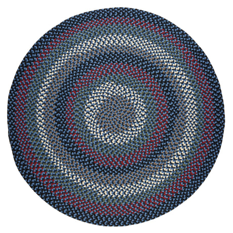 Rhody Rug Mayflower MF13 Old Glory Braided Rug - Round