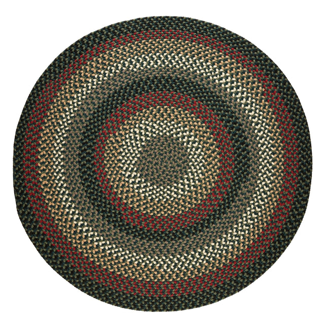 Rhody Rug Mayflower MF23 Verdant / Spruce Braided Rug - Round