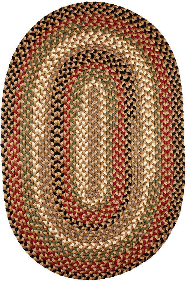Rhody Rug Mayflower MF53 Natural Earth Braided Rug - Oval