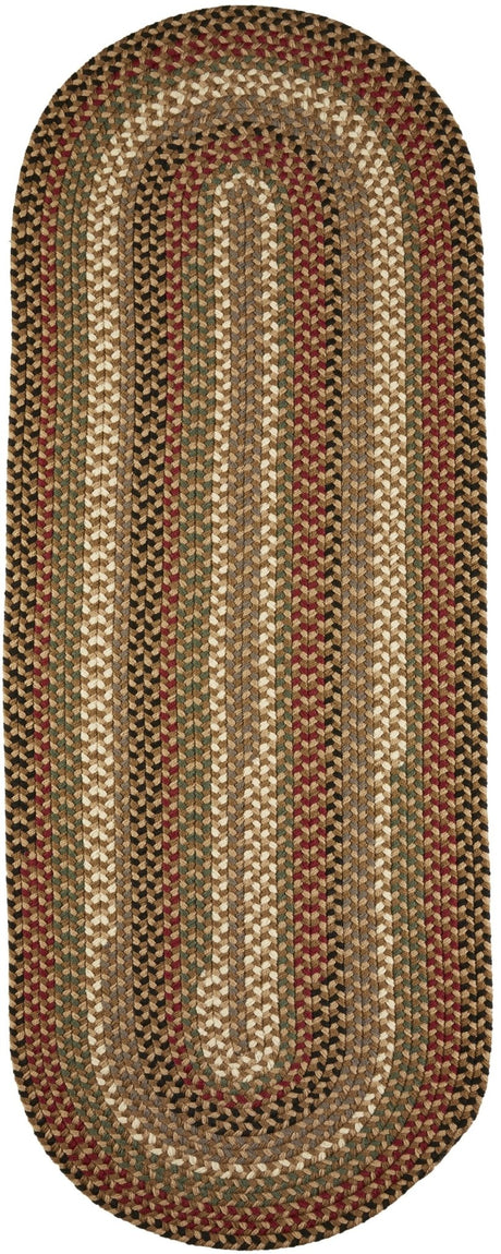 Rhody Rug Mayflower MF53 Natural Earth Braided Rug - Runner