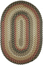 Rhody Rug Mayflower MF63 Forest Green Braided Rug - Oval