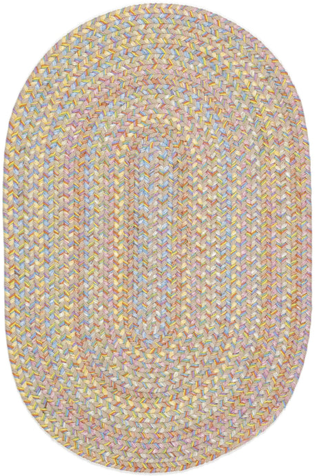 Rhody Rug Playtime PT03 SandBeige Braided Rug - Oval