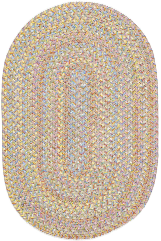 Rhody Rug Playtime PT03 SandBeige Braided Rug - Oval