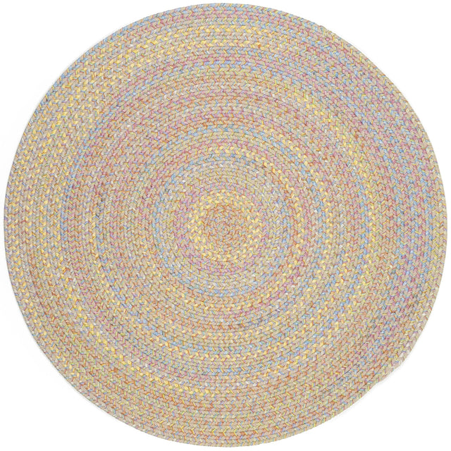 Rhody Rug Playtime PT03 SandBeige Braided Rug - Round