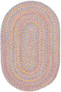 Rhody Rug Playtime PT08 Pink Braided Rug - Oval