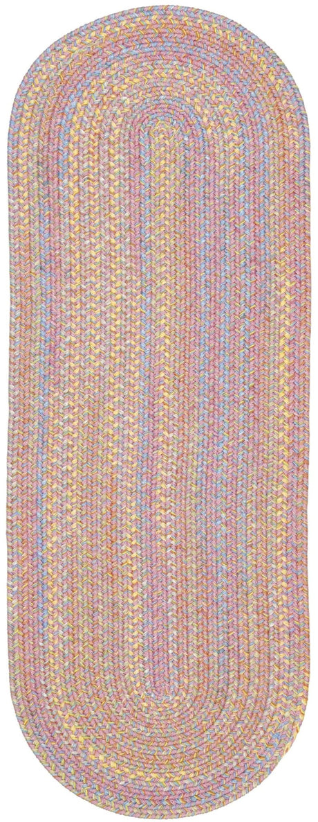 Rhody Rug Playtime PT08 Pink Braided Rug - Runner