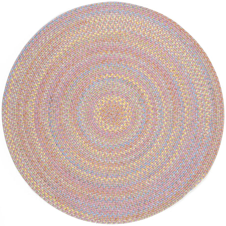 Rhody Rug Playtime PT08 Pink Braided Rug - Round