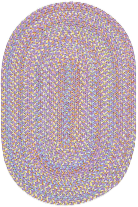 Rhody Rug Playtime PT15 Violet Braided Rug - Oval