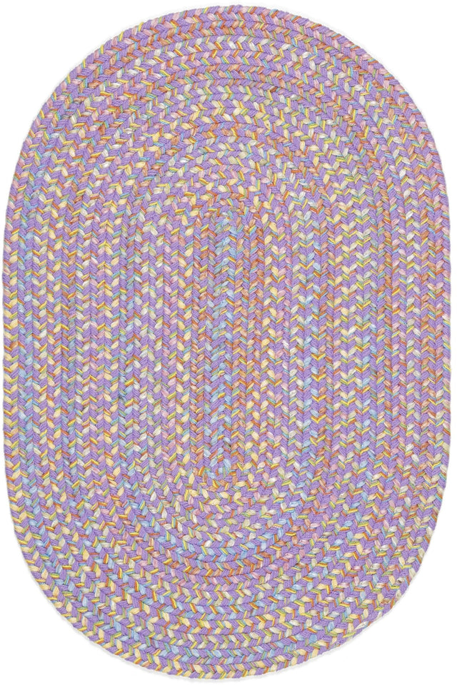 Rhody Rug Playtime PT15 Violet Braided Rug - Oval