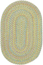 Rhody Rug Playtime PT44 Lime Braided Rug - Oval