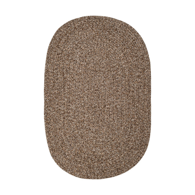Rhody Rug Sandi SA38 Brown Braided Rug - Oval