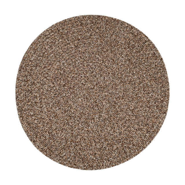 Rhody Rug Sandi SA38 Brown Braided Rug - Round