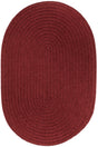 Rhody Rug Solid Poly S005 Colonial Red Braided Rug - Oval