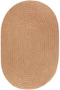 Rhody Rug Solid Poly S006 Camel Braided Rug - Oval