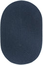 Rhody Rug Solid Poly S012 Navy Braided Rug - Oval